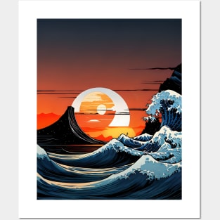 The Great Wave mashup Posters and Art